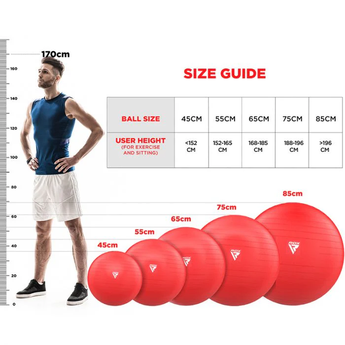 RDX B1 Palla Gonfiabile Anti-scivolo di Yoga di con Pompa D'aria Portatile del Piede - Image 9