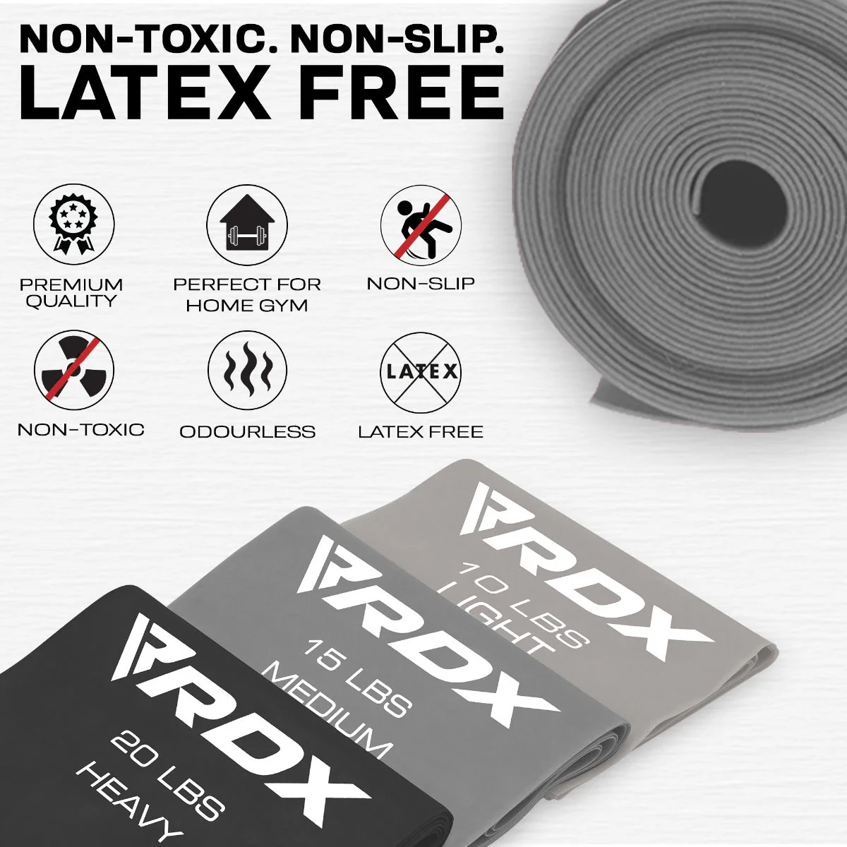 RDX B2 Piatte TPE Resistenza Allenamentodi Bande Set - Image 3
