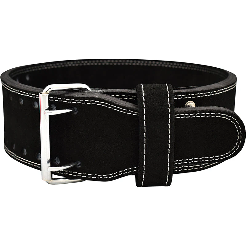 RDX 4PB Cintura Powerlifting In Pelle Scamosciata Nera - Image 5