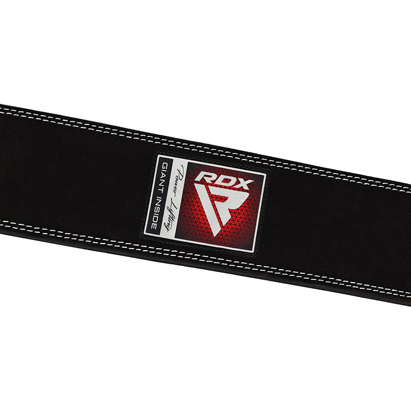 RDX 4PB Cintura Powerlifting In Pelle Scamosciata Nera - Image 7