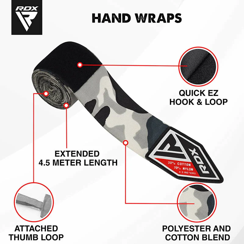 RDX RC 4,5m pro fasce mani nastro per boxe, MMA e Muay Thai elasticizzato - Image 4