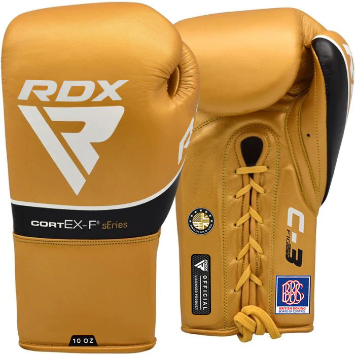 RDX C3 Fight Guantoni da boxe in pelle allacciati BBBOFC/BIBA/WBF/NYAC /NEVADA APPROVED - Image 15