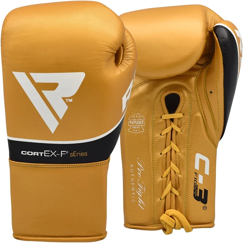 RDX C3 Fight Guantoni da boxe in pelle allacciati BBBOFC/BIBA/WBF/NYAC /NEVADA APPROVED - Image 2