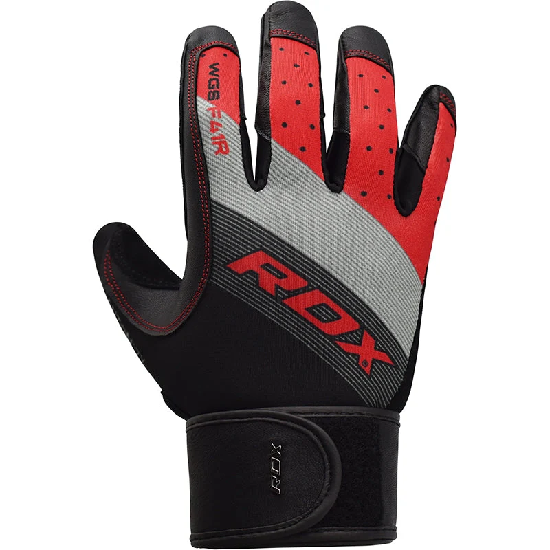 Guanti da palestra RDX F41 a dita intere con cinturino di sostegno per il polso, per sollevamento pesi pesanti - Image 2