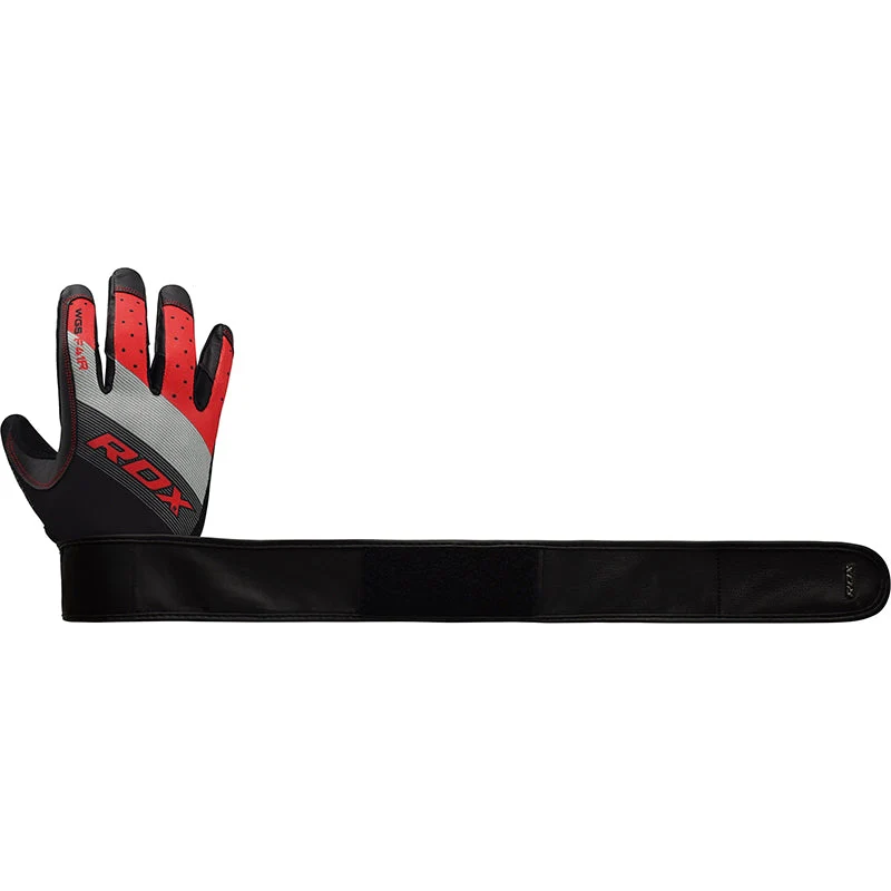 Guanti da palestra RDX F41 a dita intere con cinturino di sostegno per il polso, per sollevamento pesi pesanti - Image 6