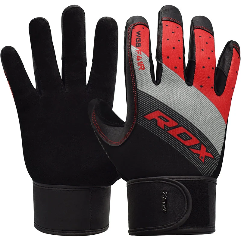 Guanti da palestra RDX F41 a dita intere con cinturino di sostegno per il polso, per sollevamento pesi pesanti - Image 9