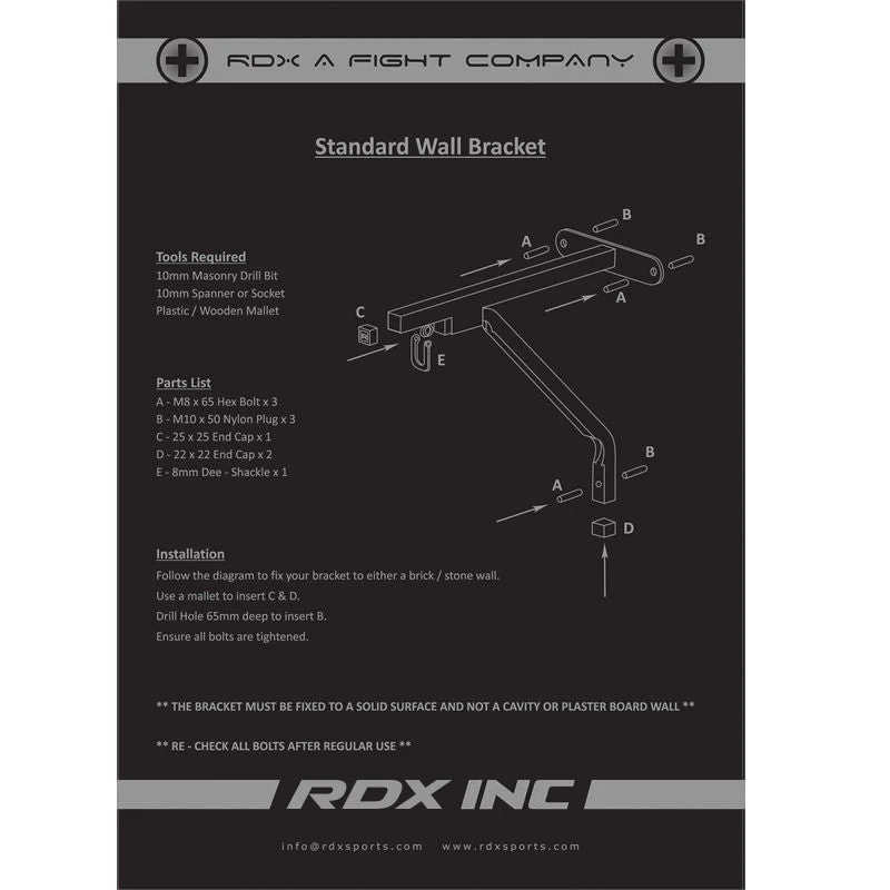 RDX X1 Borsa Per Punzoni Staffa A Muro In Acciaio - Image 2