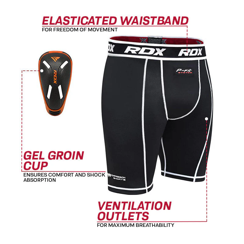 RDX X14 Pantaloncini A Compressione Con Guardia Inguine - Image 5
