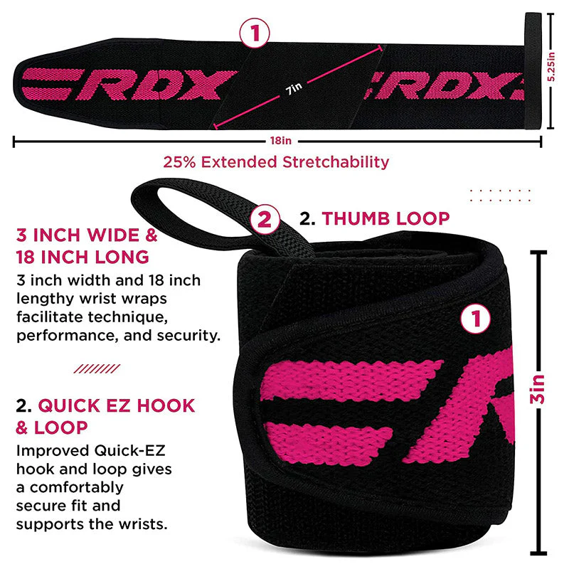 RDX W2 Polsini Da Polso Per Bodybuilding - Image 4