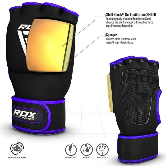 RDX X8 Guanto Interno da Boxe in Gel con Cinturino da Polso - Image 11