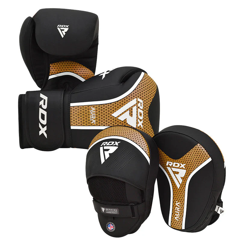 Guantoni da boxe RDX T17 Aura Plus con set di protezioni