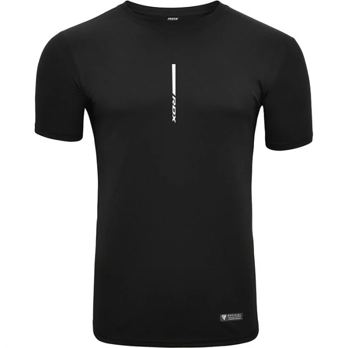 RDX T2 Nero Maniche Corte Maglietta Da Ginnastica Traspirante