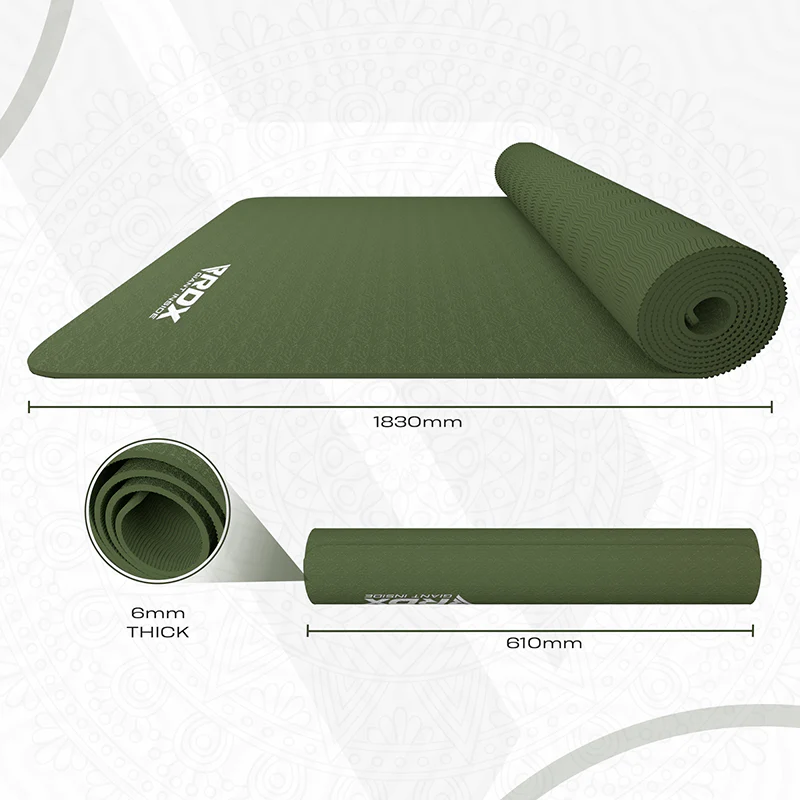 RDX YM 6mm TPE Gomma Yoga Mat - Image 19