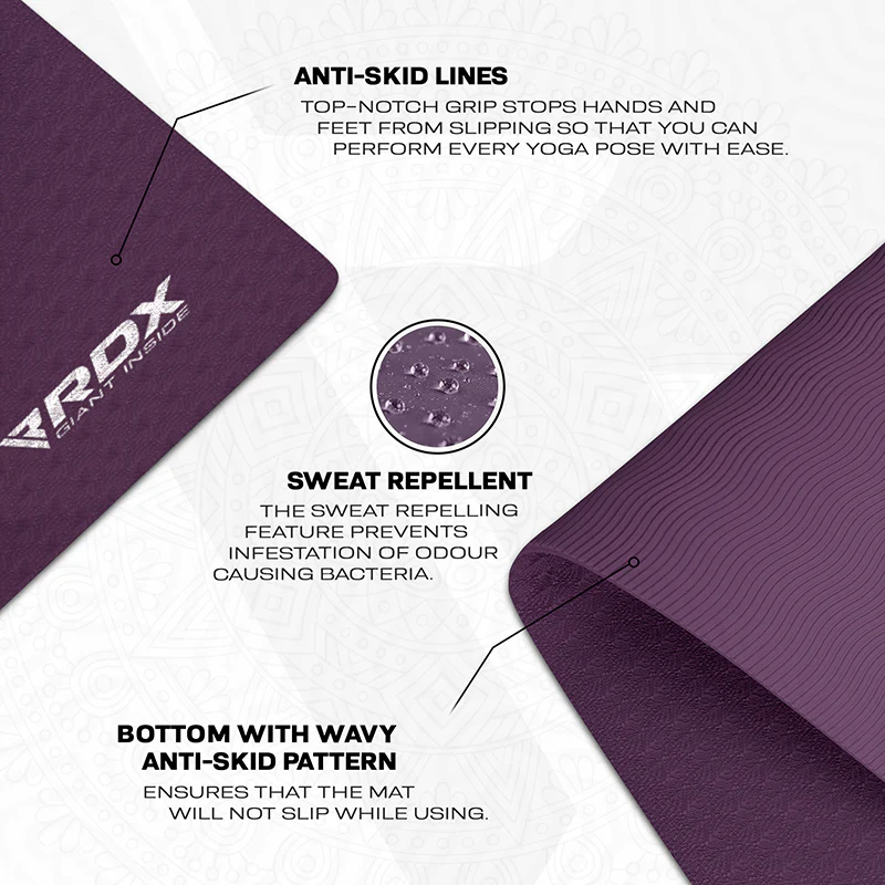 RDX YM 6mm TPE Gomma Yoga Mat - Image 25