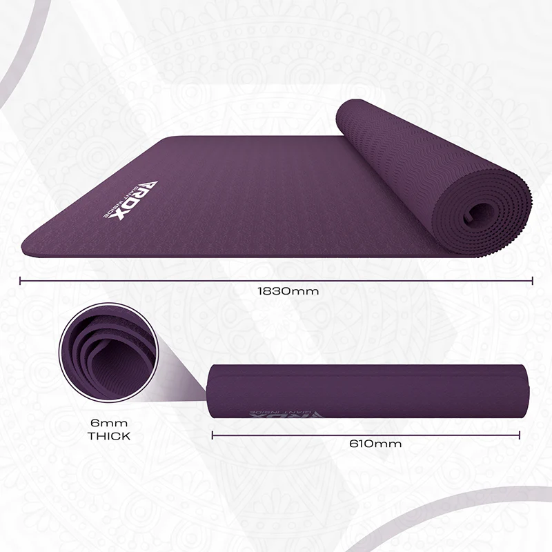 RDX YM 6mm TPE Gomma Yoga Mat - Image 28