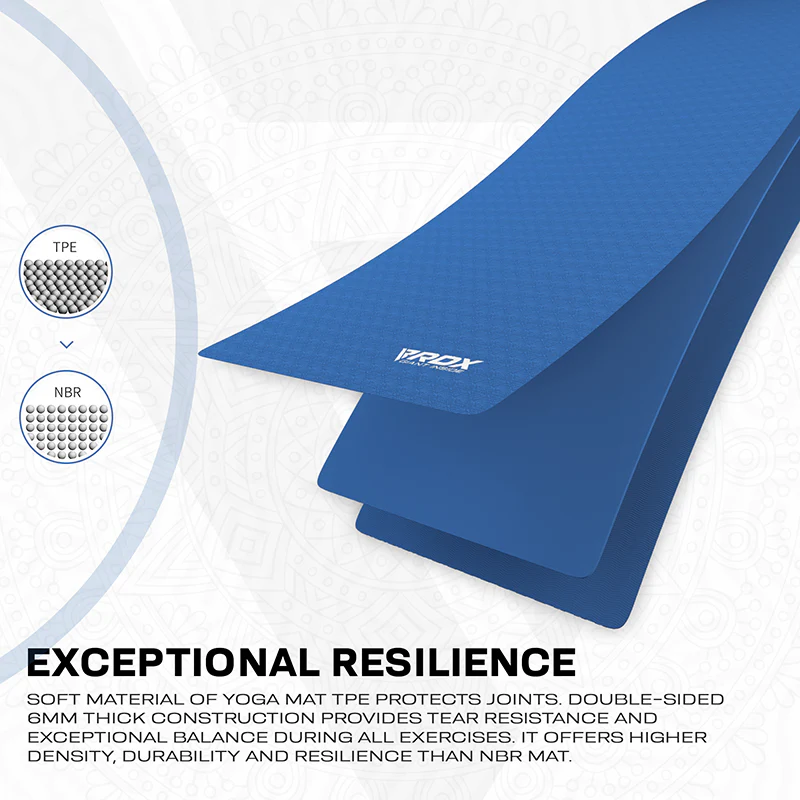 RDX YM 6mm TPE Gomma Yoga Mat - Image 6