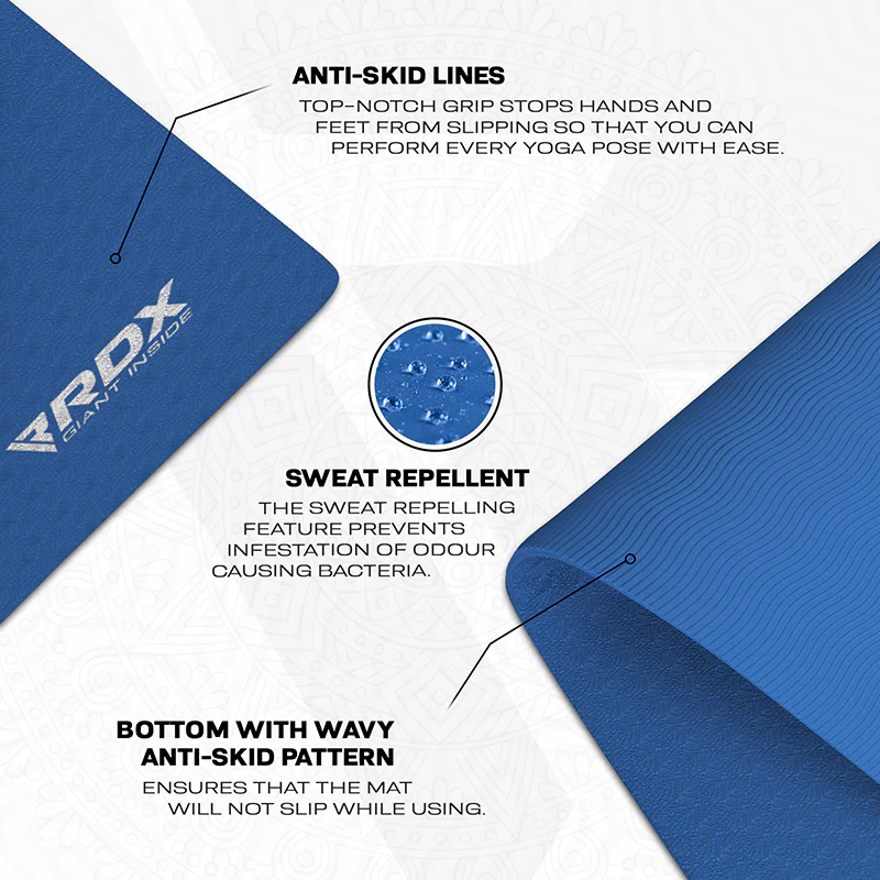 RDX YM 6mm TPE Gomma Yoga Mat - Image 8
