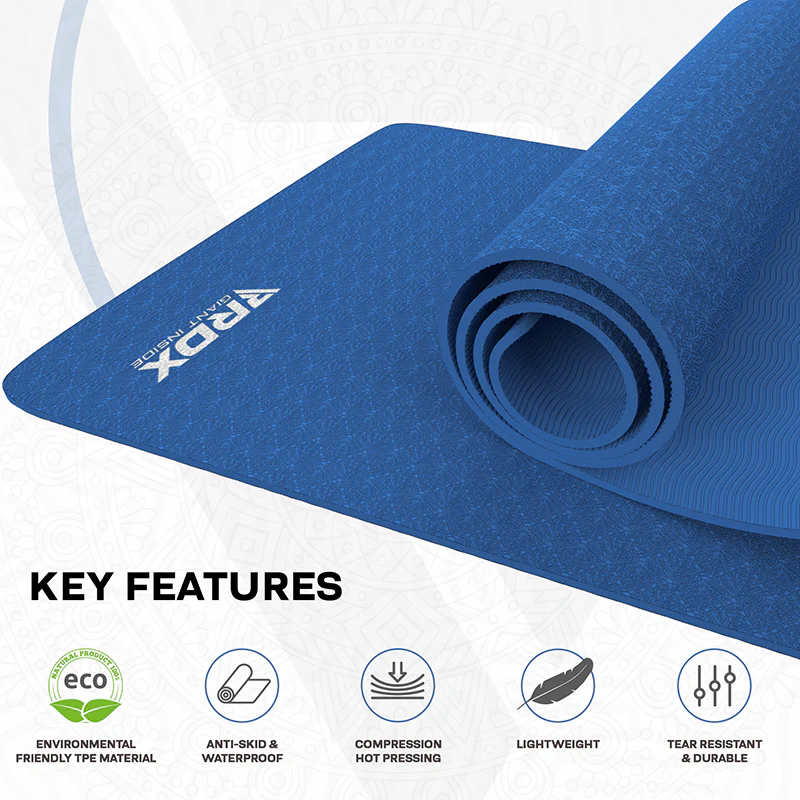 RDX YM 6mm TPE Gomma Yoga Mat - Image 9